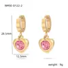 Diseño de Nicho Transfronterizo Europeo y Americano Regalo del Día de San Valentín Conjunto de Joyería para Mujer con Collar, Anillo y Pulsera de Corazón de Oro de 18K