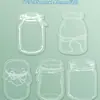Marcador de Flores Secas Espécimen Película de Sellado de Plástico Resorte en una Botella Material de Colección Hecho a Mano DIY Pegatinas Transparentes para Estudiantes de Primaria