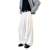 Nuevos pantalones casuales de otoño para hombre, estilo Hong Kong, corte holgado, marca trendy japonesa, pantalones ajustados para jóvenes, pierna ancha y bajo ancho