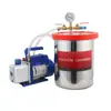 Bomba de vacío experimental de succión 3.5CFM de 1L, bomba de vacío antirreflejos con cuerpo de válvula de cobre, juego de medidor de refrigerante