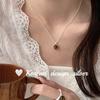 Corea del Sur Diseño Nicho Nueva Combinación Cadena Clavícula Plata Esterlina S925 Collar Ámbar Redondo de Alta Gama Para Todo
