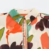 Estilo Europeo y Americano Transfronterizo Z Nueva Moda Elegante Ropa para Mujer al por Mayor Camisa de Satén de Seda con Estampado Floral 1165152