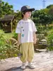 Camiseta de Manga Corta Estampada para Niños Lanweiliyang Estilo Delgado Niños Nuevo Estilo 2026 Tops de Verano para Niños Pequeños y Medianos Moderno