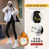 Calça feminina de tubarão, forrada com fleece e espessa para aquecimento, calça preta justa de outono, leggings de yoga, calça de base estilo Barbie, adequada para usar ao ar livre no outono e inverno.