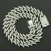 Exagerado para Hombre Europeo y Americano Fresco Todo Diamante Espinas Cortas Cadena Cubana Collar Joyería Chaoren Nightclub Disco Accesorios Disco