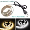 Luz LED Transfronteriza 5V2835 con Interfaz USB Monocromática Autoadhesiva Impermeable Decoración de Gabinete, Mostrador, Iluminación de Ambiente para Gabinete de Vino