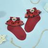 Calcetines para niñas, casa pequeña, decoración tridimensional, calcetines para niños, calcetines para bebés, calcetines de encaje de lunares coloridos, calcetines de algodón para bebés