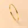 Pulsera de Acero de Titanio de Diez Diamantes de Moda Transfronteriza para Mujer, Pulsera de Acero Inoxidable Totalmente Incrustada, Joyería al por Mayor con Incrustaciones Completas de Diamantes