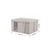 Caja de Almacenamiento Plegable y Lavable, Hecha de Tablero de PP, con Tira Transparente para Ventana Delantera, Tela Oxford, Adecuada para Organizar Ropa y Colchas.