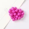 Cuentas redondas de color macarrón de 6-16 mm para manualidades, con agujero recto, hechas a mano, para cadena de teléfono móvil, accesorios de joyería