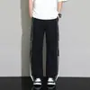 Pantalones casuales transpirables ultra delgados de seda helada para hombre, talla grande de verano, para hombres corpulentos y pesados, pantalones deportivos de corte holgado, talla 79