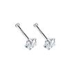 Pendientes de plata de ley S999 con circonitas de amor, ligeros, de lujo, con estrellas de nicho, clavos de hueso binaurales, pendientes frescos de alta gama al por mayor