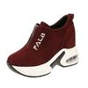 Sapatos casuais femininos 2020 Outono Novo estilo coreano plataforma de altura oculta zíper camurça sapatos femininos tênis da moda