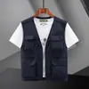 Chaleco de Verano con Múltiples Bolsillos para Fotografía al Aire Libre, Pesca, Secado Rápido, Sin Mangas, Holgado, Chaleco de Montañismo, Ropa Exterior, Chaleco de Trabajo