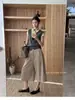 Pantalones Acampanados Anchos Cortos de Pana Otoño Nuevo 2026 para Mujer, Pantalones Casuales Sueltos Vintage 26137