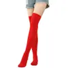 Medias de Navidad transfronterizas, calcetines altos de Halloween, calcetines largos verdes y amarillos para mujer, calcetines largos morados de estilo europeo y americano para fiestas y festividades