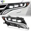 Adequado para conjunto de farol Toyota Venza 09-13, modificado com luzes diurnas de lente LED e piscas sequenciais