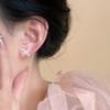 Pendientes de Aguja de Plata S925 Lazo Soñador Estilo Hada Simple para Mujer Ligeramente Lujosos Pendientes de Gama Alta Pendientes de Diseño de Nicho