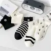 Calcetines nuevos de oso lindos de verano para mujer, calcetines cortos bajos de verano, calcetines tipo calcetín de encaje dulce japoneses finos, venta al por mayor