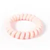 Gomas para el cabello de alambre de teléfono de colores degradados frescos estilo coreano para niñas, juego simple de accesorios para el cabello elásticos de colores gelatina