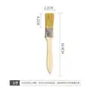 Pincel de cerdas de cerdo mango de madera cepillo para barbacoa herramienta para pintura de látex pincel de pelo largo grueso limpio pincel marrón venta al por mayor