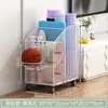 Rack de Armazenamento de Basquete, Rack de Armazenamento de Chão, Rack de Armazenamento de Brinquedos para Sala de Estar, Equipamentos Esportivos de Bola, Cesta de Armazenamento para Tapete de Yoga