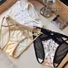 Pantaletas Sexy de Encaje de Malla con Estampado de Leopardo para Mujer Satín Cut Out Cruz Tirante Fino Lazo Calzones para Niña de Deseo Puro