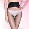 Luo Ying 8487 Medias Aurora de Punto Transparente Sin Costuras para Mujer Ultra Finas Brillo Aceitoso Seda Punta Deslizante Medias Transparentes con Puntos Ondulados