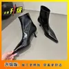 Elegantes botines de tacón alto estilo británico con punta fina para mujer, nueva moda 2026, botas de tacón fino que hacen que los pies se vean esbeltos