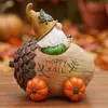 Temporada de Cosecha de Otoño Transfronteriza Adornos de Gnomo de Madera Calabaza Maíz Manzana Decoración de Mesa de Acción de Gracias Adornos