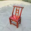 Silla Antigua de Madera Maciza, Silla de Comedor Hecha a Mano Rústica, Silla de Restaurante Estilo Granja para Niños, Taburete para Cambiar Zapatos, Silla para Uso Doméstico con Respaldo