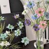 Estilo pintura al óleo flor artificial de mora rama larga de pasto negro flor falsa arte decoración suave para el hogar decoración de paisajismo de ventana accesorios de fotografía