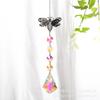 Atrapasueños de sol simple, artesanía de jardinería, amor, mariposa, abeja, color AB, cuentas octagonales, colgante, sala de estar, colgante de cristal