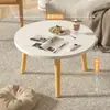 Mesa de Té para Repisa de Ventana, Mesa Baja para Sentarse en el Suelo, Mini Mesa con Patas de Madera Maciza para Uso Doméstico, Mesa Pequeña para Mirador, Mesa de Café para Habitación Tatami