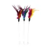Palo Juguete para Gatos con Pluma de Primavera y Ventosa, Juguetes de Plumas de Colores y Cascabel para Gatos