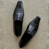 Primavera 2026 Nuevo Estilo Punta Cuadrada Pequeña Tacón Bajo Piel Suave Cómodos Ropa de Trabajo Moda Tendencia Zapatos Planos Negros Mary Jane para Mujer
