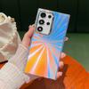 Funda con láser IMD transfronterizo para Samsung S24 Ultra con ondas de agua de colores y hilo de plumas para S23 Plus.