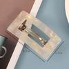 Estilo K de los Nuevos Accesorios para el Cabello de Celebridades de Internet para Mujeres, Pasadores de Ácido Acético, Pinzas Simples Rectangulares de Resorte, Elegantes Pinzas para Cola de Caballo para la Parte Posterior de la Cabeza