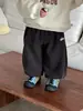 Sudadera con Capucha y Pantalones de Chándal Engrosados 2026 Nuevo Estilo Coreano de Invierno Ropa para Niños Ropa de Invierno para Bebés Traje de Forro Polar para Niños