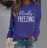 Literalmente Jersey Simple de Cuello Redondo con Estampado de Lunares Manga Larga Amazon Sudadera Holgada Estampada Comercio Exterior