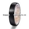 Comércio exterior venda quente em estoque 8mm 6mm preto prata chanfrado chifre anel interno tungstênio aço anel masculino
