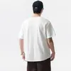 Camiseta Henley de Manga Corta Jacquard Aristocrático Estilo Old Money para Hombre, Tendencia de Verano Retro Americano de Corte Holgado Camisa Polo para Hombre