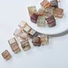 Negro Natural Oro Siete Super Cristal de Azúcar Piedra Cruda Cuadrado Cristal de Cabello Pulsera Colgante Accesorios Accesorios para Pulseras DIY