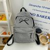 Mochila Estilo Japonés Xiaoqing Nueva Escuela Secundaria para Estudiantes de Secundaria Mujeres Estilo Coreano Estilo Ins Estudiantes de Secundaria Estudiantes de Secundaria Mochila a Cuadros con Lazo