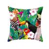 Peach pele veludo impresso fronha pequena fresca verde planta sofá almofada capa de almofada cross-border