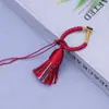 Llavero Cordón de Nudo de Diamante con Borla Corta Bo Ting Accesorios Semi-Terminados para DIY Colgante de Borla Pequeña Joyería