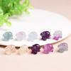 Accesorios de talla de fluorita de color natural fluorita colorida fluorita garra de gato flor palíndroma marca DIY accesorios de joyería coreana