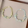 Pulseras de Cerámica Jingdezhen, Joyería Minimalista de Nicho Estilo Chino Nuevo, Joyería de Cuerda Tejida a Mano Estilo Xizang para Estudiantes para Puestos de Mercado