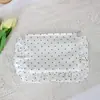 Bolsa de maquillaje nueva de satén de alta calidad con lindo diseño de volantes femeninos, bolsa de almacenamiento de lunares de gran capacidad
