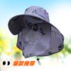 Sombrero de sol de ala ancha para primavera y verano, sombrero de sol para secado al aire libre en granja, sombrero de sol con protección solar para ciclismo, sombrero de té con máscara a prueba de polvo para mujer